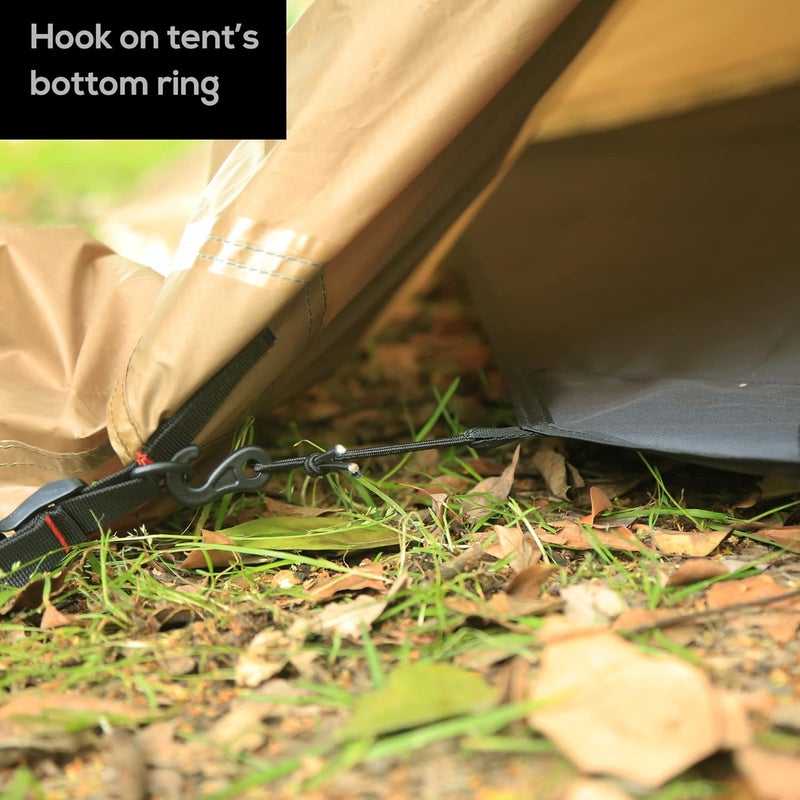 Preself Full Footprint for Tipi Hot Tent T3 XL, Ground Sheet Mat, Tent Floor, Waterproof Camping Tarp - Image 4